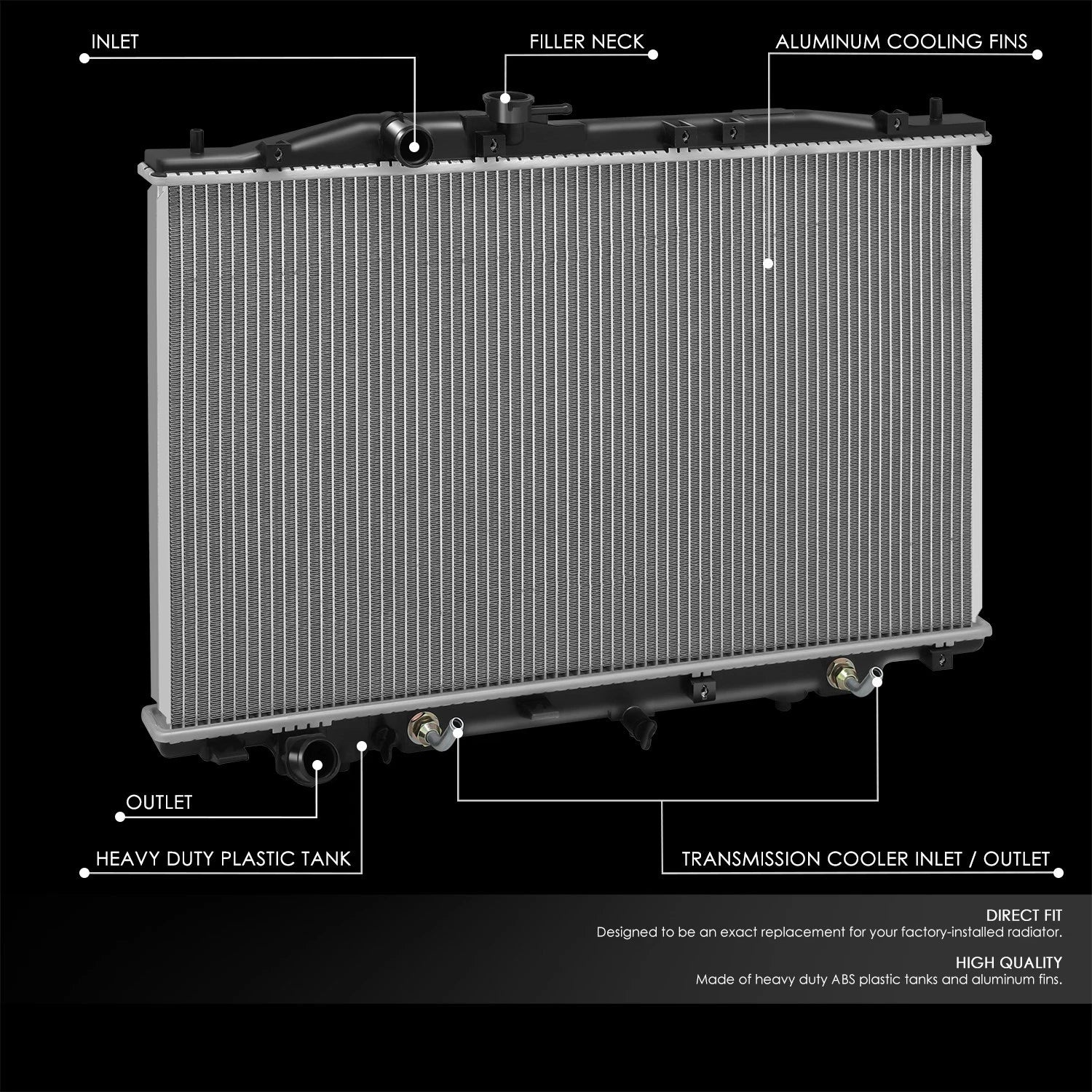 Aluminum Radiator for Acura RL (2009–2012) DPI 13081