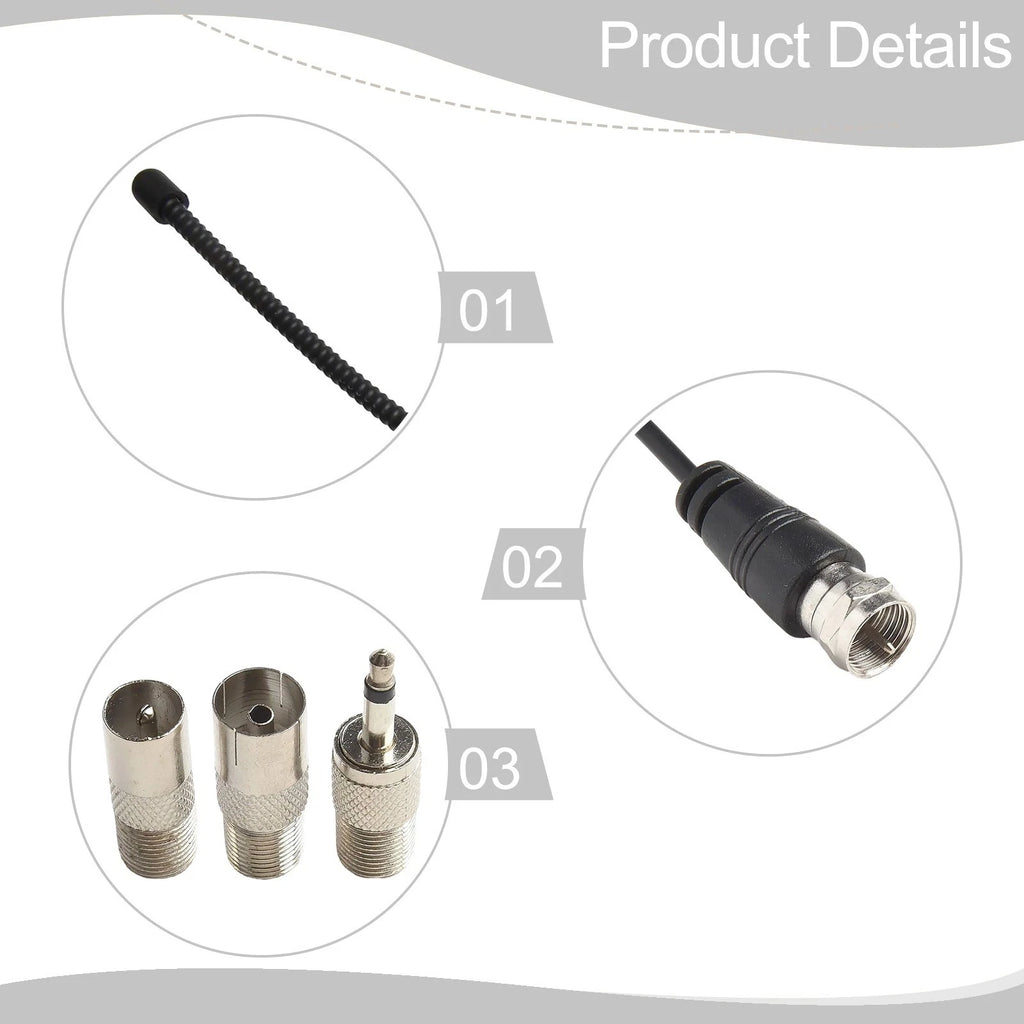 DAB FM-Radio Dipole Aerial Audio Plug Connector for Receiver