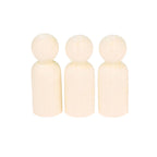 Set of 5 Wooden Peg Dolls for DIY Wedding Cake Toppers