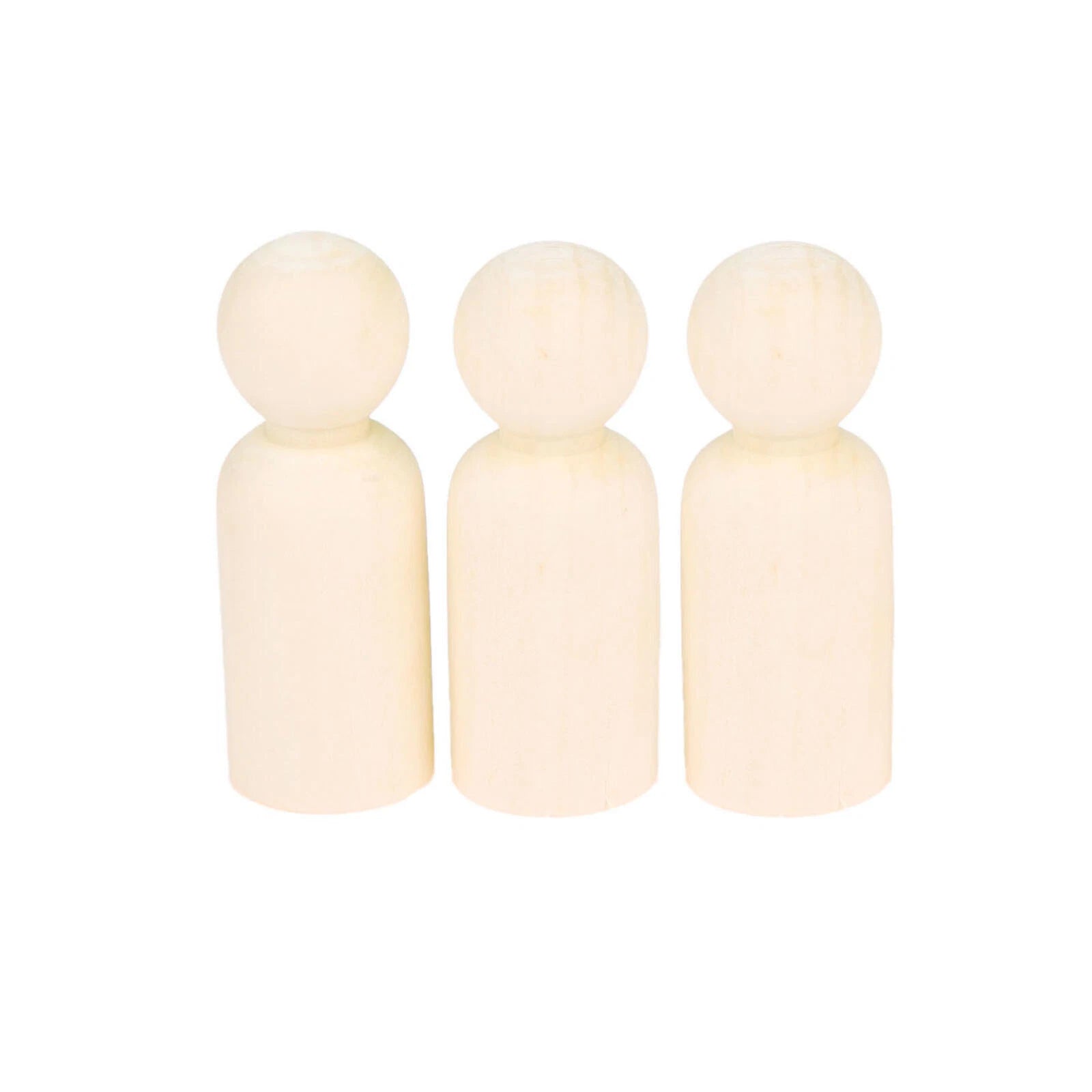 Set of 5 Wooden Peg Dolls for DIY Wedding Cake Toppers