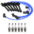 NGK 7mm Wire Set & Denso Spark Plug Kit for Santa Fe Sonata Optima (2001–2015)