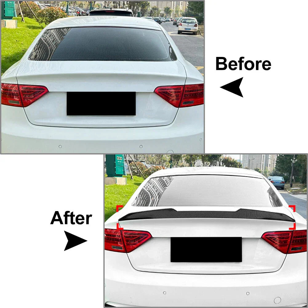 Glossy Black Rear Trunk Spoiler for Audi A5 S5 8T Sportback (2007-2016)