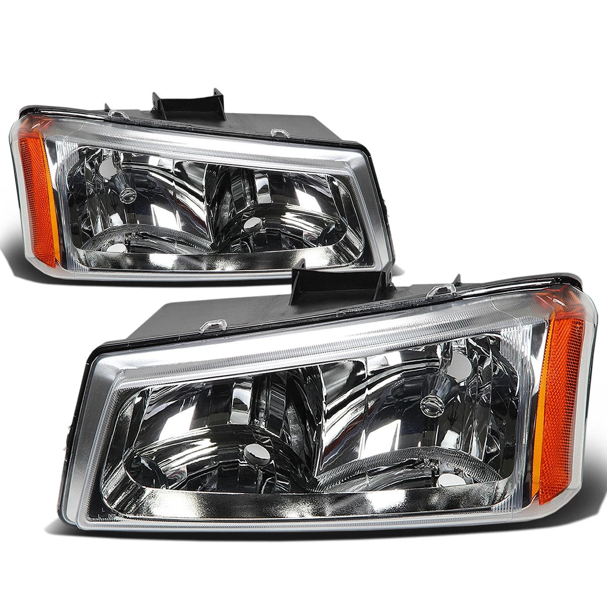 Chrome Housing Amber Corner Upper Headlight for Chevy Silverado (2003–2006)
