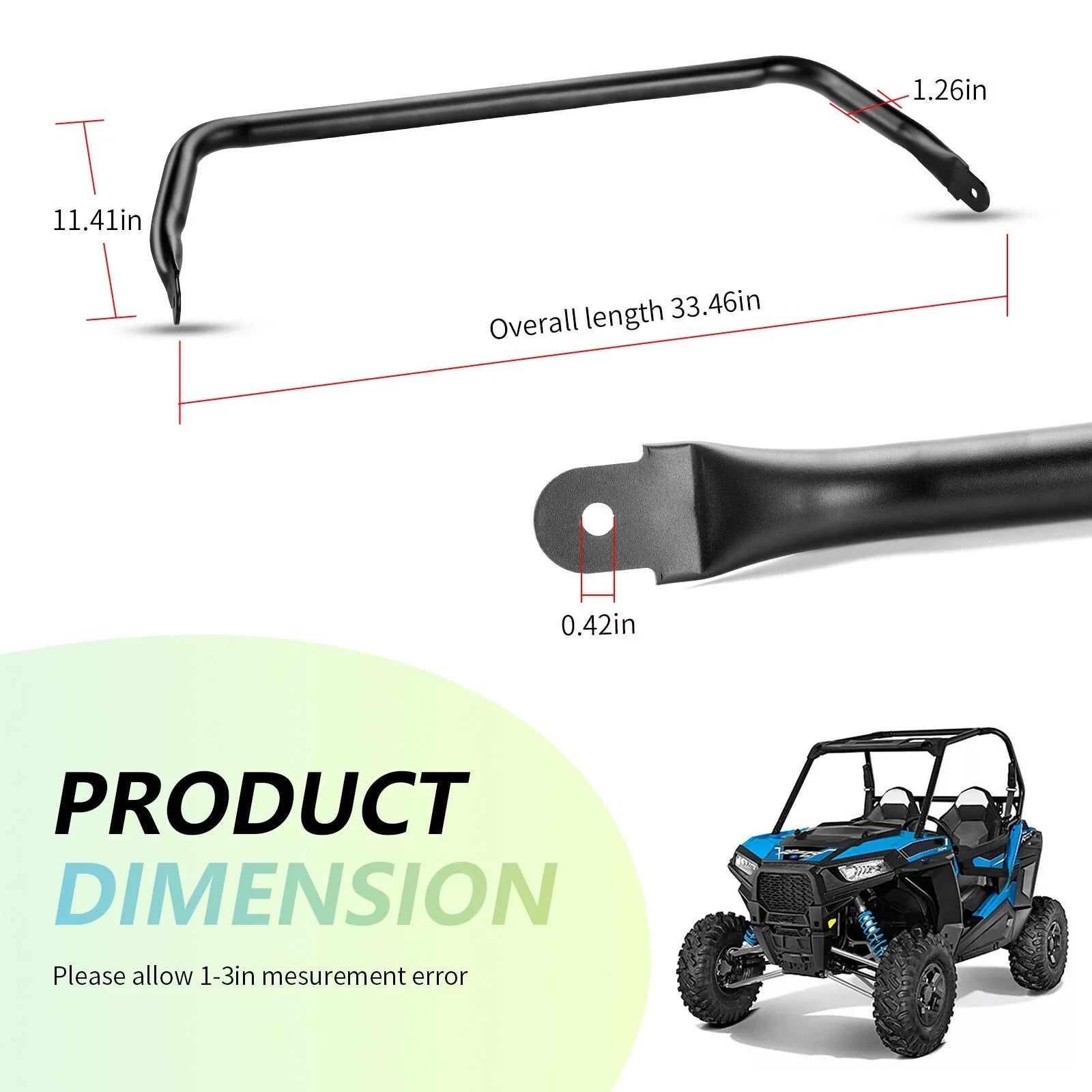 Rear Stabilizer Torsion Sway Bar & Clamp for Polaris RZR 900 (2011–2014)