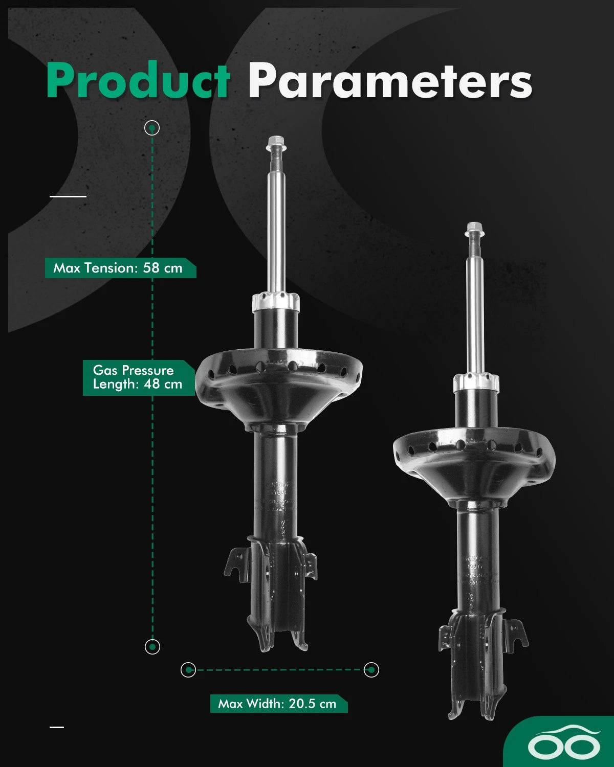 Front Pair Shocks Struts for Subaru Forester (2006–2008)
