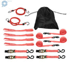 Set of 4 Universal 15 FT Tie Down Straps for Moving Cargo