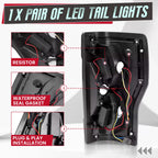 HECASA LED Tail Lights for Ford F250 F350 F450 Super Duty (2017–2019)