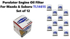 Set of 12 Purolator Engine Oil Filters for Mazda Subaru TL14615