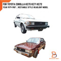 Clear Corner Turn Signal Lens Pair for Toyota Corolla (1979-1987)