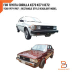 Clear Corner Turn Signal Lens Pair for Toyota Corolla (1979-1987)