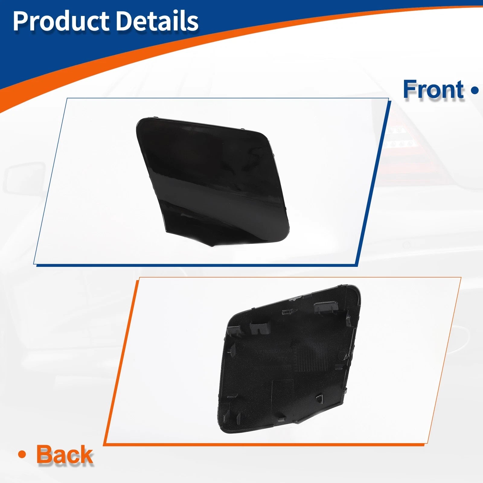Tow Hook Cover for Mercedes-Benz CLS W218 (2012–2018) No.A2188850626 Black