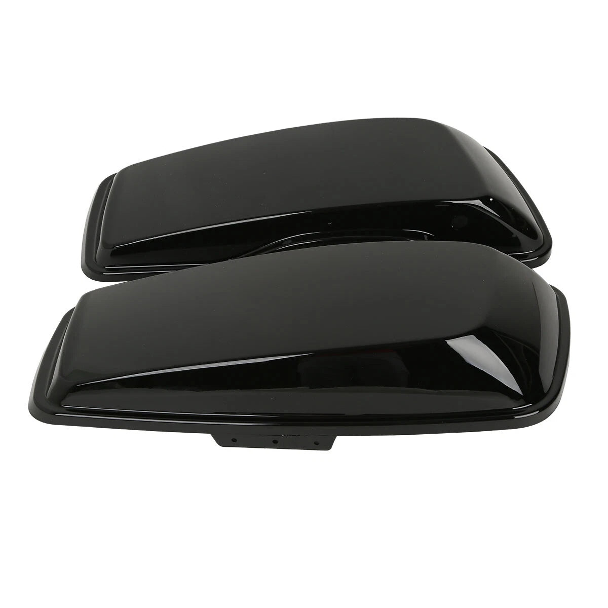Black Hard Saddlebag Lids for Harley Touring Road King Glide (2014–2024)