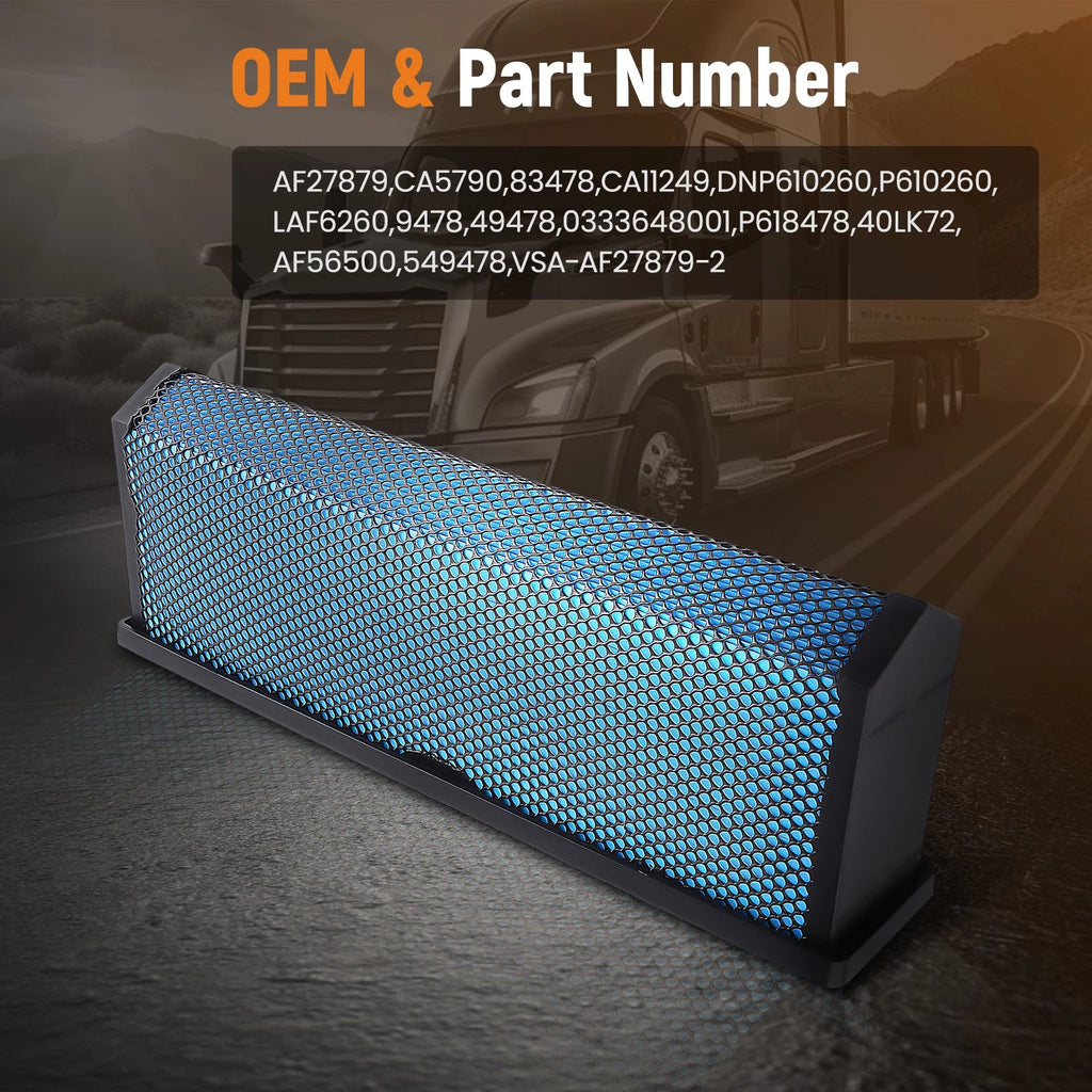2 Pack Air Filter for Freightliner 122SD ISX12 (2014–2016) LAF6260