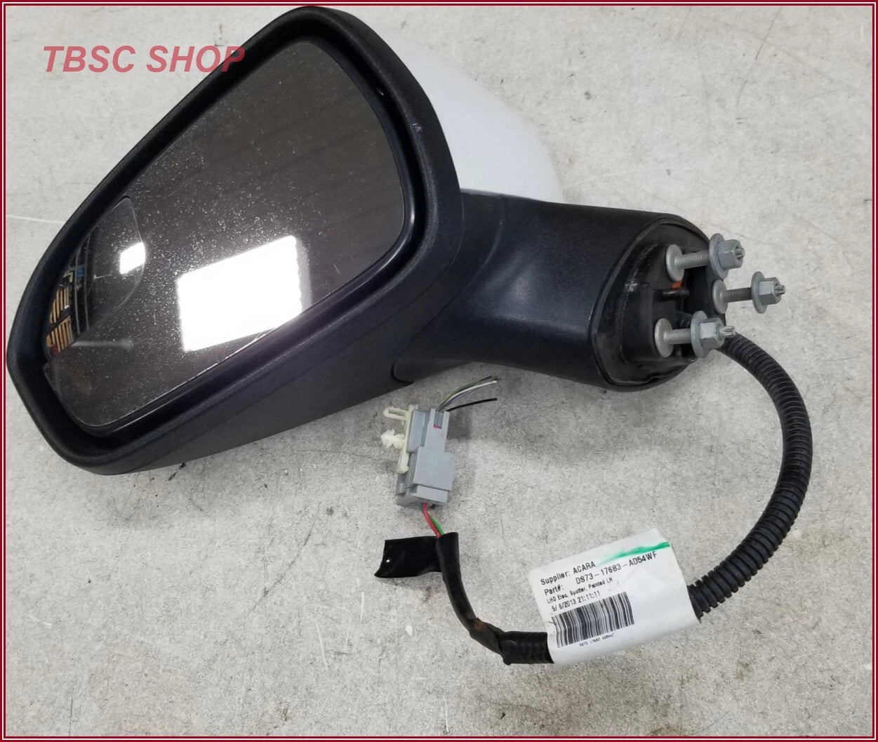 Side View Mirror for Ford Fusion (2013–2020) White LH Driver 3 Pin Wire