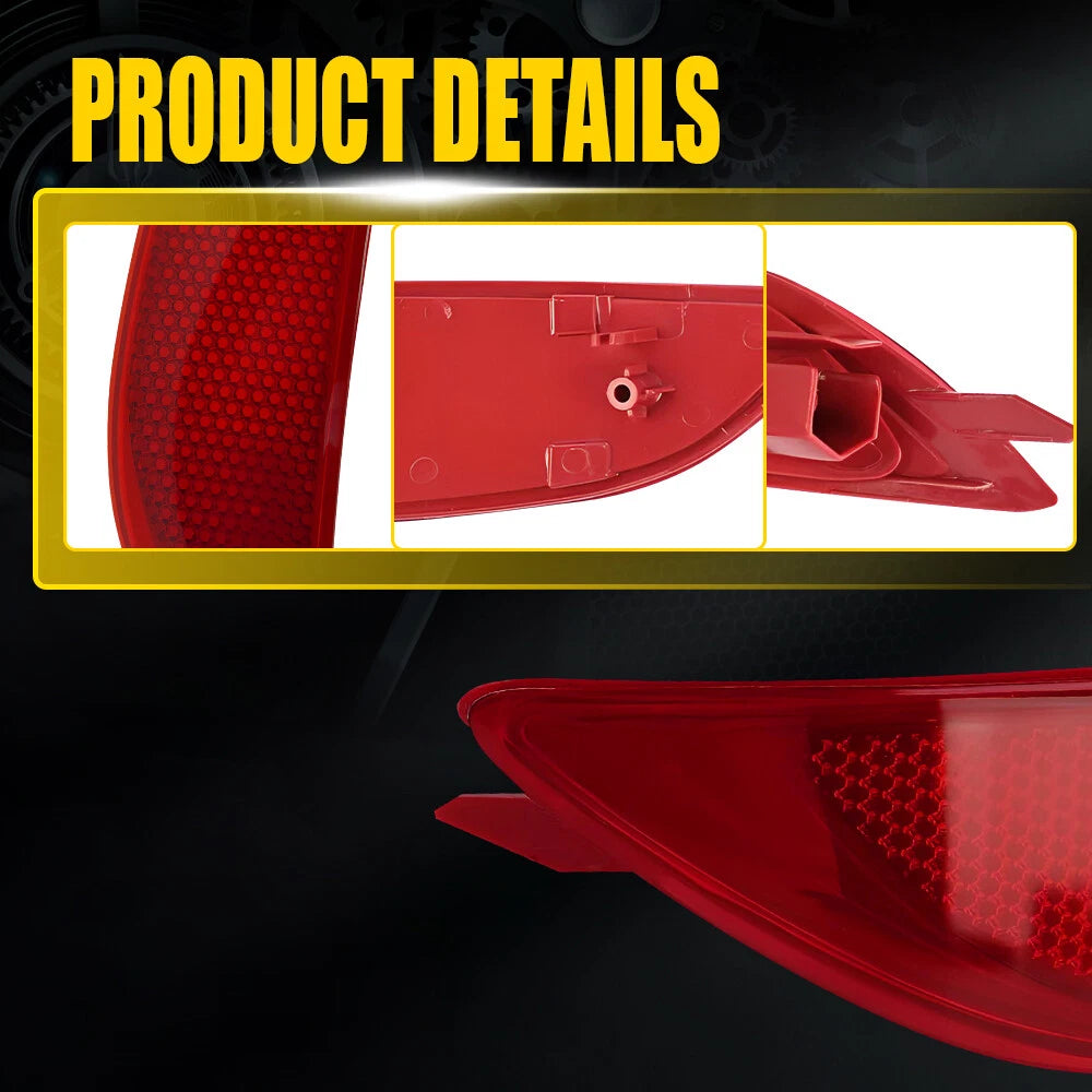 Pair Rear Bumper Light Reflectors for Hyundai Accent Sedan (2012–2017)