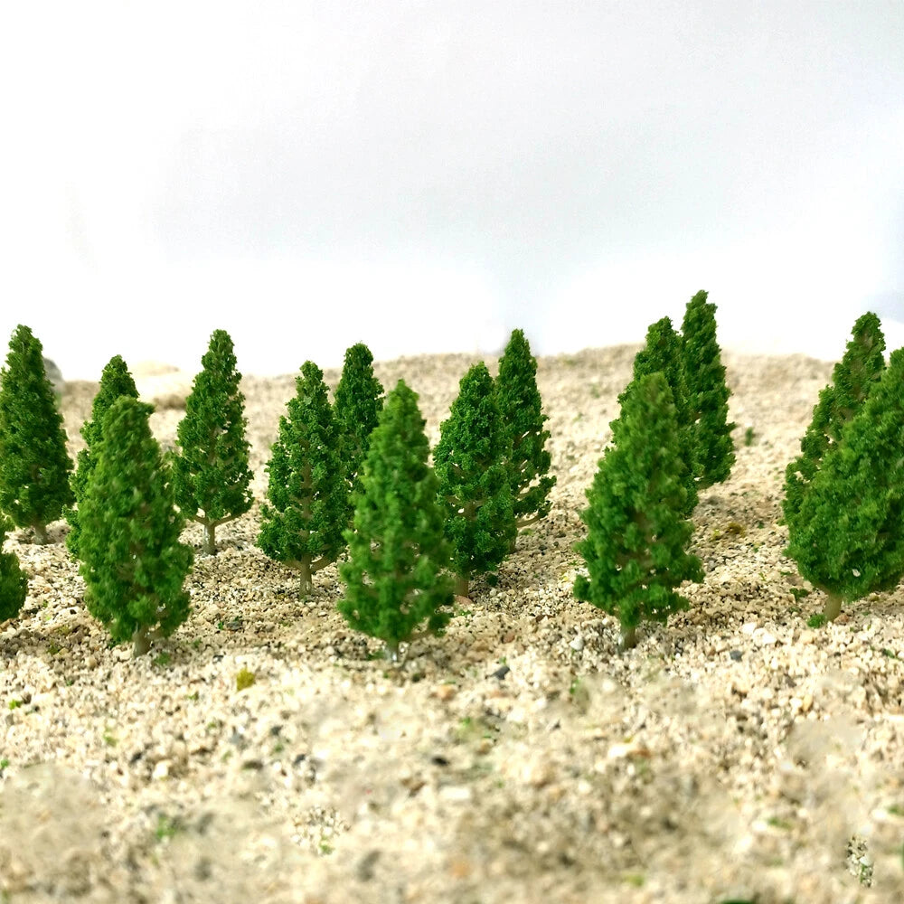 100Pcs 4.8cm Pine Trees for N-Scale Train Railroad Layout