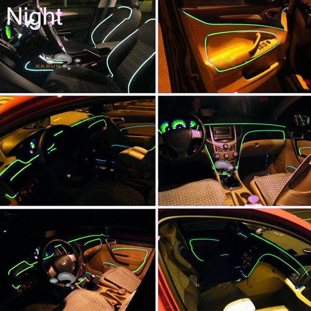 LED Neon Light Glow Wire Strip for Interior Decor (Green)