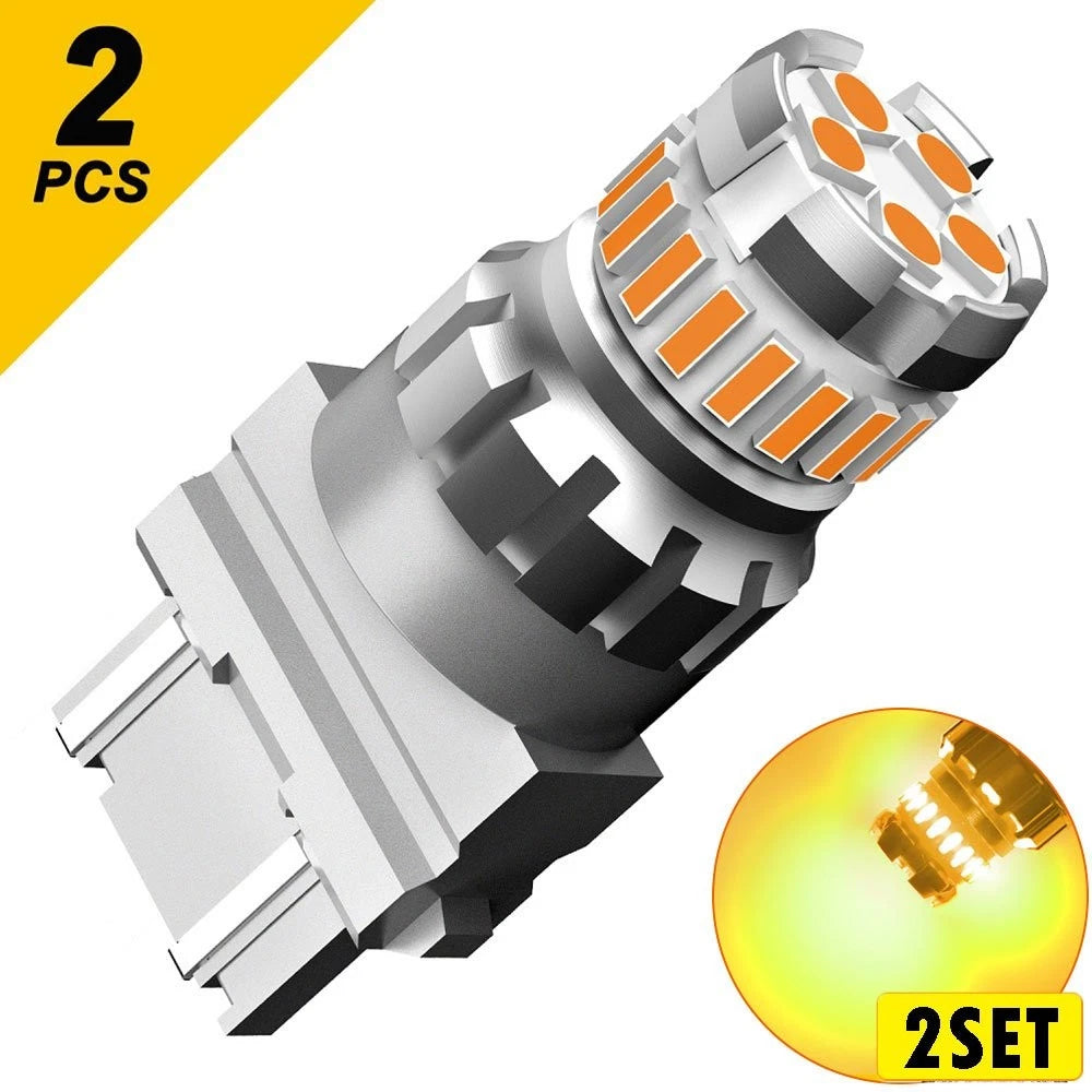 Set of 2 AUXITO 3156 3157 Amber LED CANBUS Signal Turn Light Bulbs for