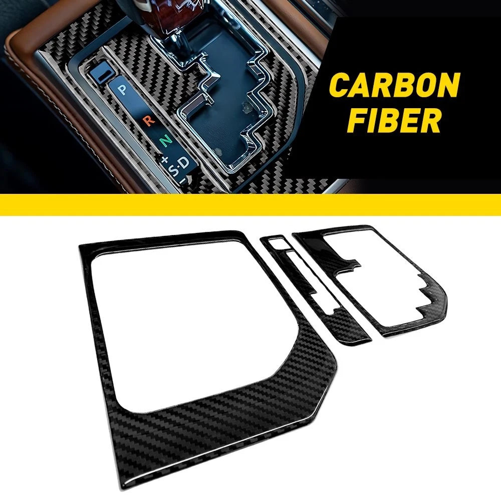 Gear Shifter Panel Cover Carbon Fiber Sticker for Toyota Tundra (2014–2021)