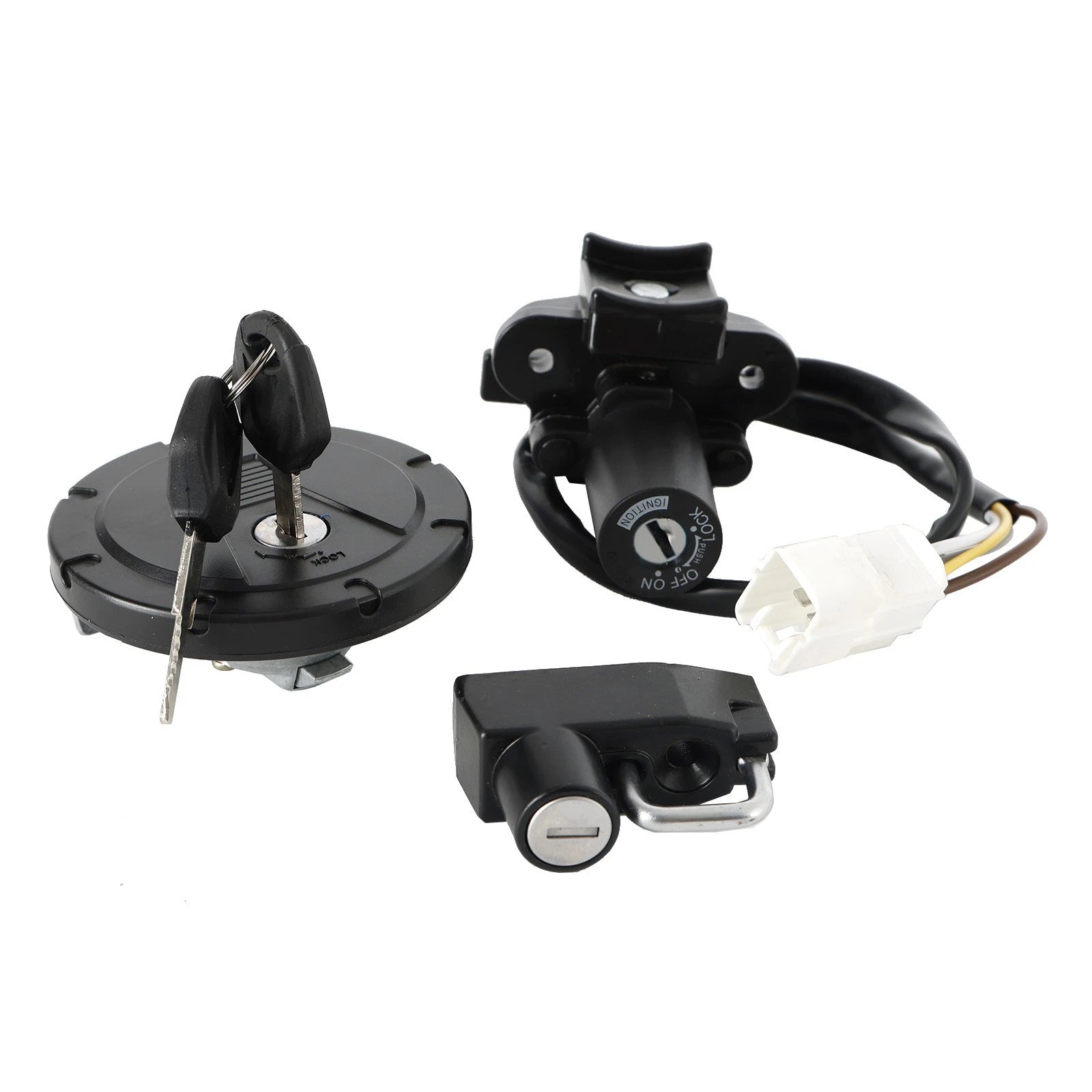 Set of 3 Ignition Switch Fuel Filler Cap Helmet Lock for Kawasaki KLX300/SM (2021–2023)