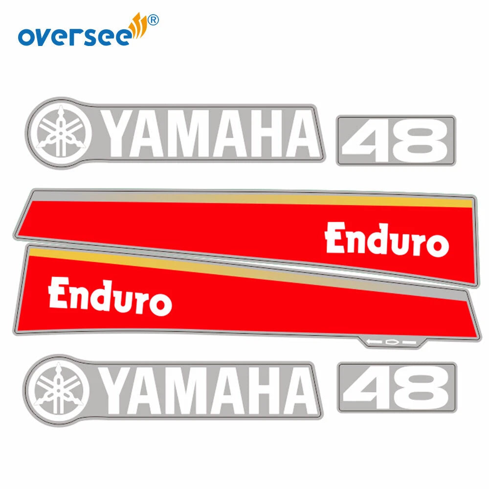 Sticker Kit for Yamaha 48HP 2T Outboard (Anti-UV, Not Fade)