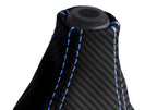 Carbon Fiber Manual Boot Cover for Nissan Skyline R32 (1989–1993) Blue Stitch