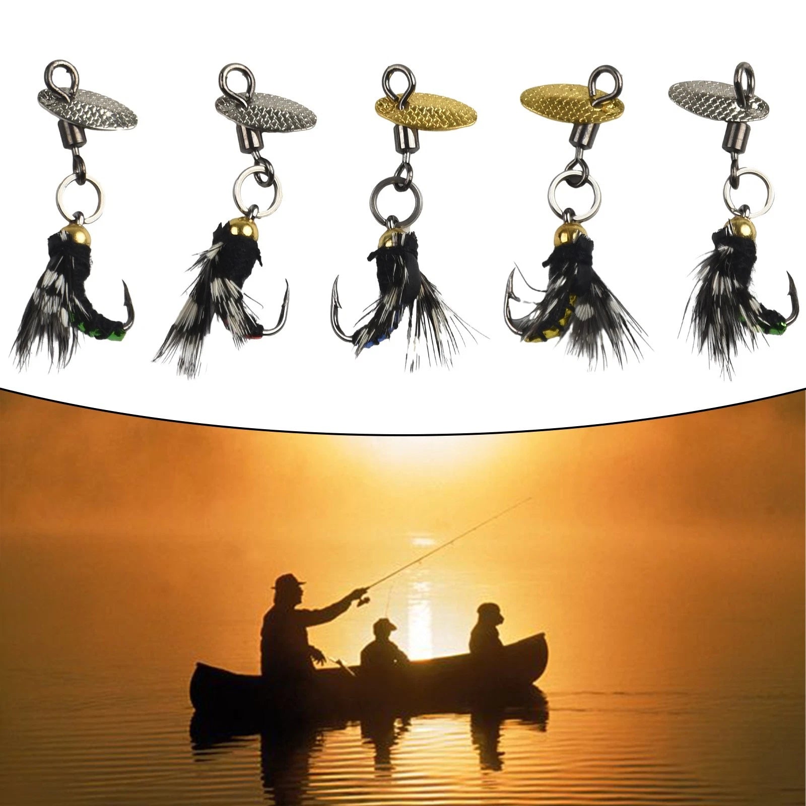 Fly Hooks Sequins Lures for Fishing Decoy Bait