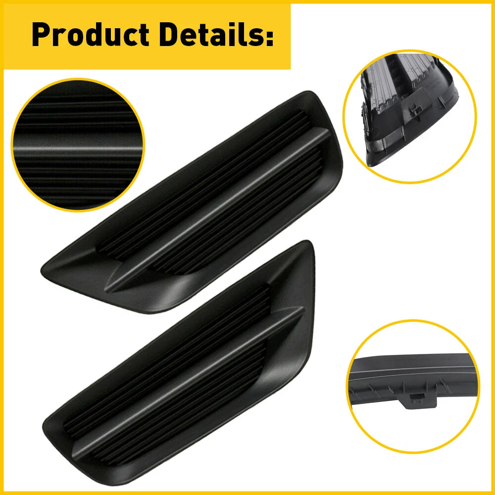 Set of 2 Front Bumper Fog Light Grilles for Honda Accord Sedan (2013–2015)