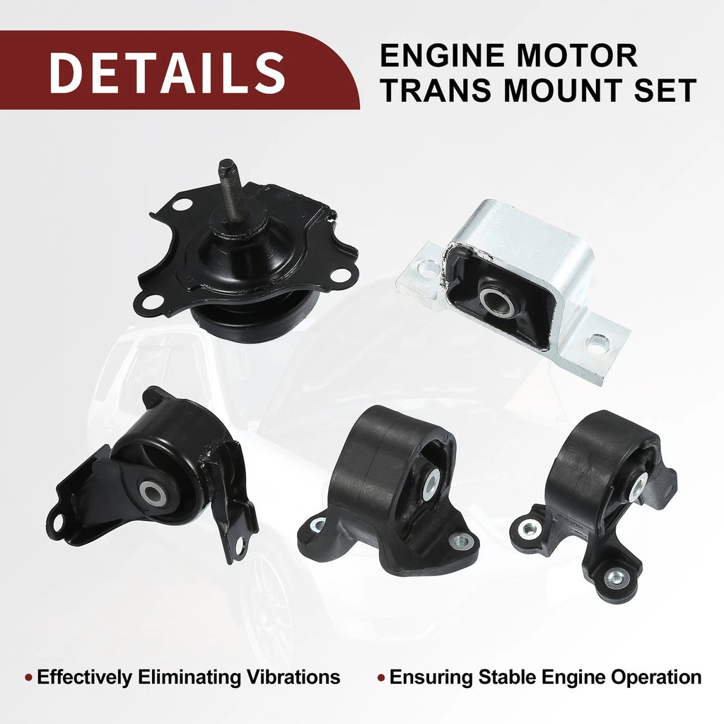 Engine Motor Trans Mount Set for Honda CR-V 2.4L 4WD (2002–2006)