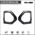 Set of 2 Black Fog Light Outer Bezel Covers for GMC Sierra Denali (2019–2021)
