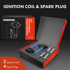 2X Blue Ignition Coil & 4X Iridium Spark Plug for Kia Sportage (1995–2002)