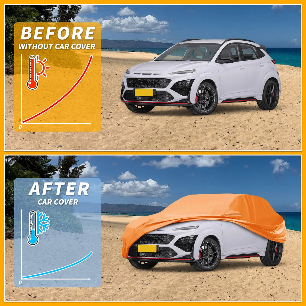 Waterproof Car Cover for Hyundai Kona (2018–2023) 210D-PU with Zipper