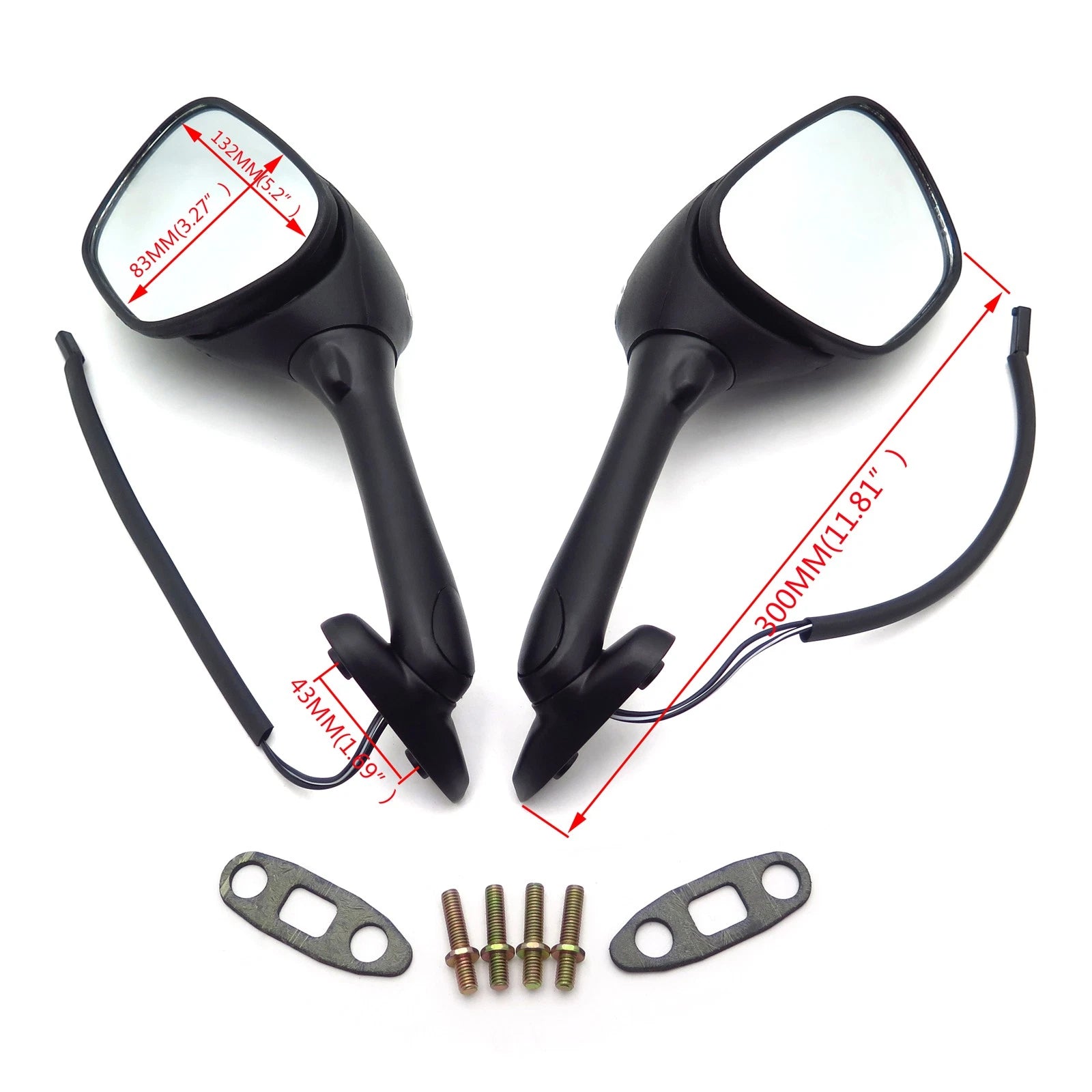 Mirrors w/ Turn Signal for Suzuki GSX-R600 GSXR750 (2006–2012) GSXR1000 (2005–2010)
