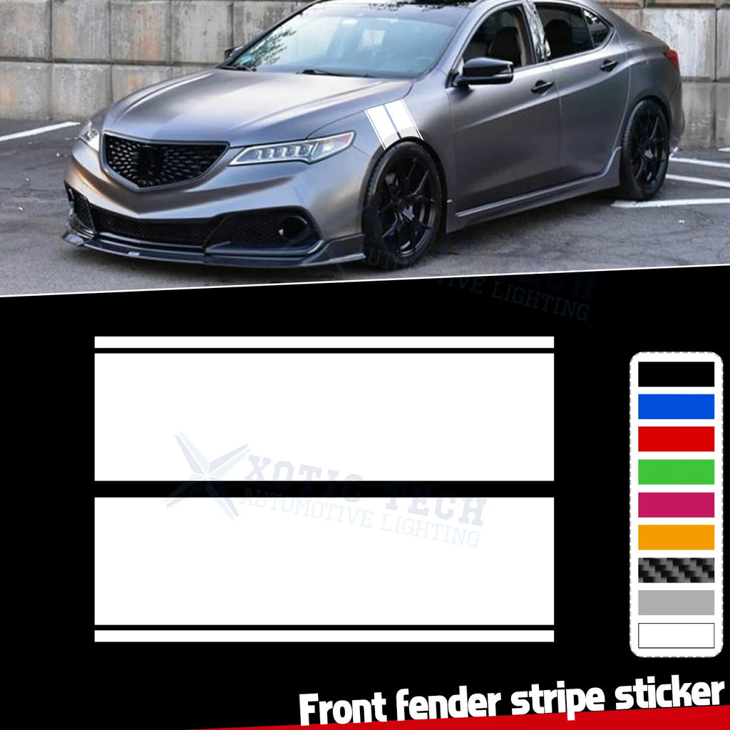 Universal Racing Stripe Fender Hash Mark Vinyl Decal Sticker Set for Car (—)