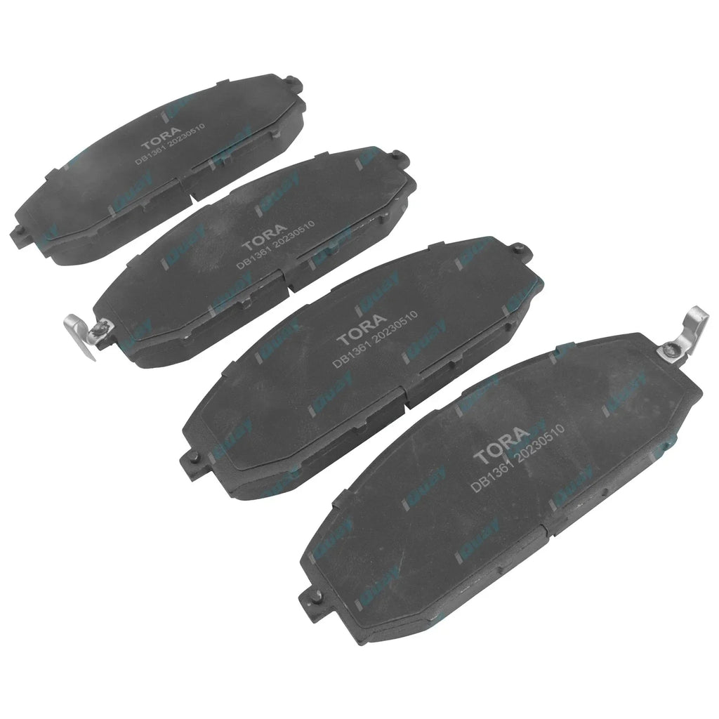 2 Front Disc Rotors Slotted + Drilled + 4x4 Brake Pads for Patrol GU Y61 1997~15