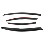 Set of 4 Wind Visors for Nissan Sentra (2013–2019) Black Outside Mount Rain Guards