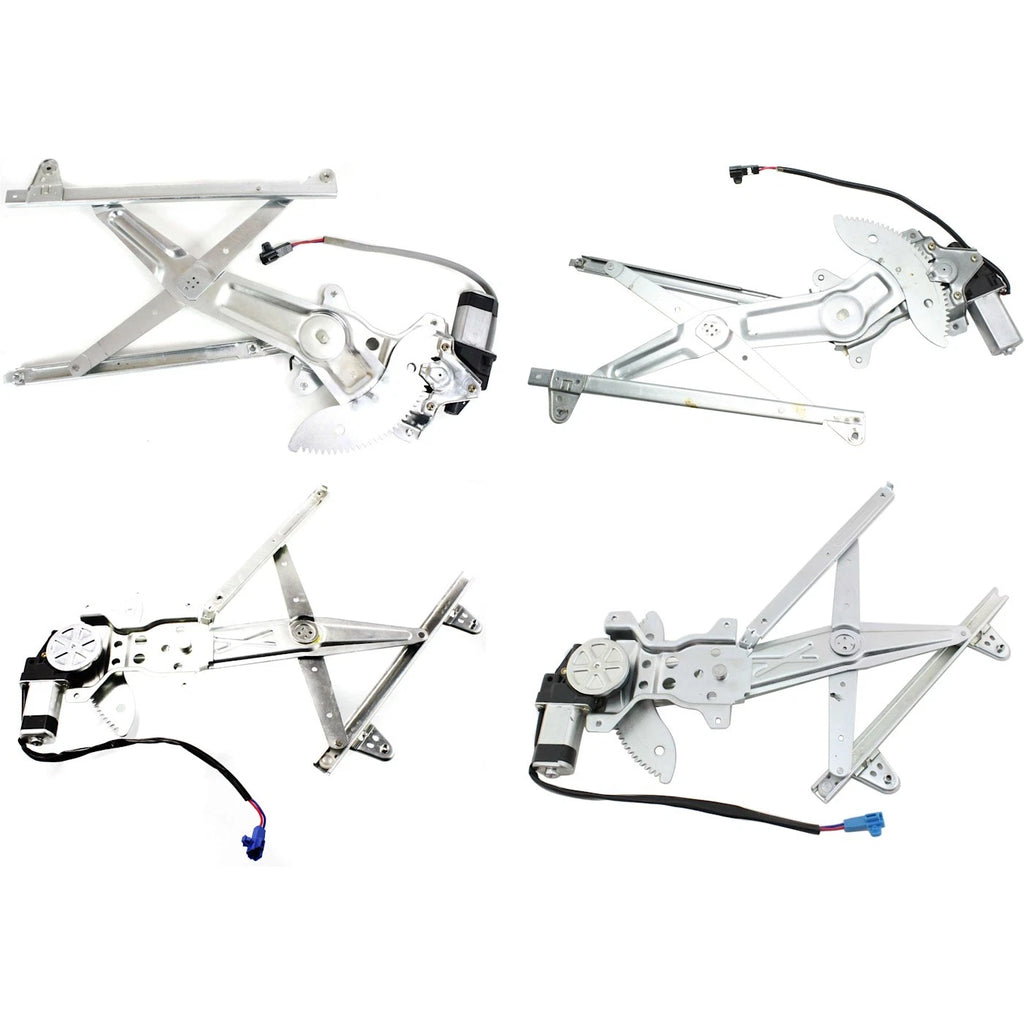 Window Regulators Set of 4 for Front & Rear (Driver Passenger Side)