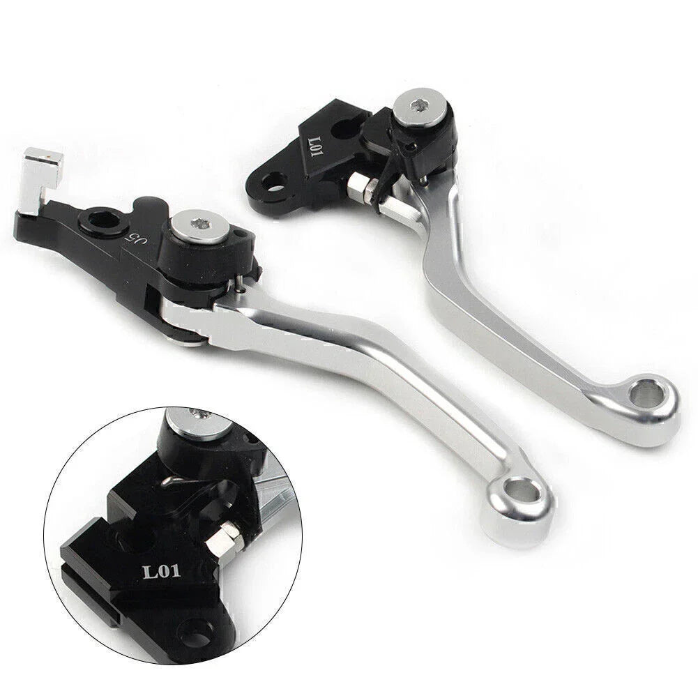 Silver CNC Pivot Brake Clutch Levers for Honda XR250 XR400 (1995-2007)