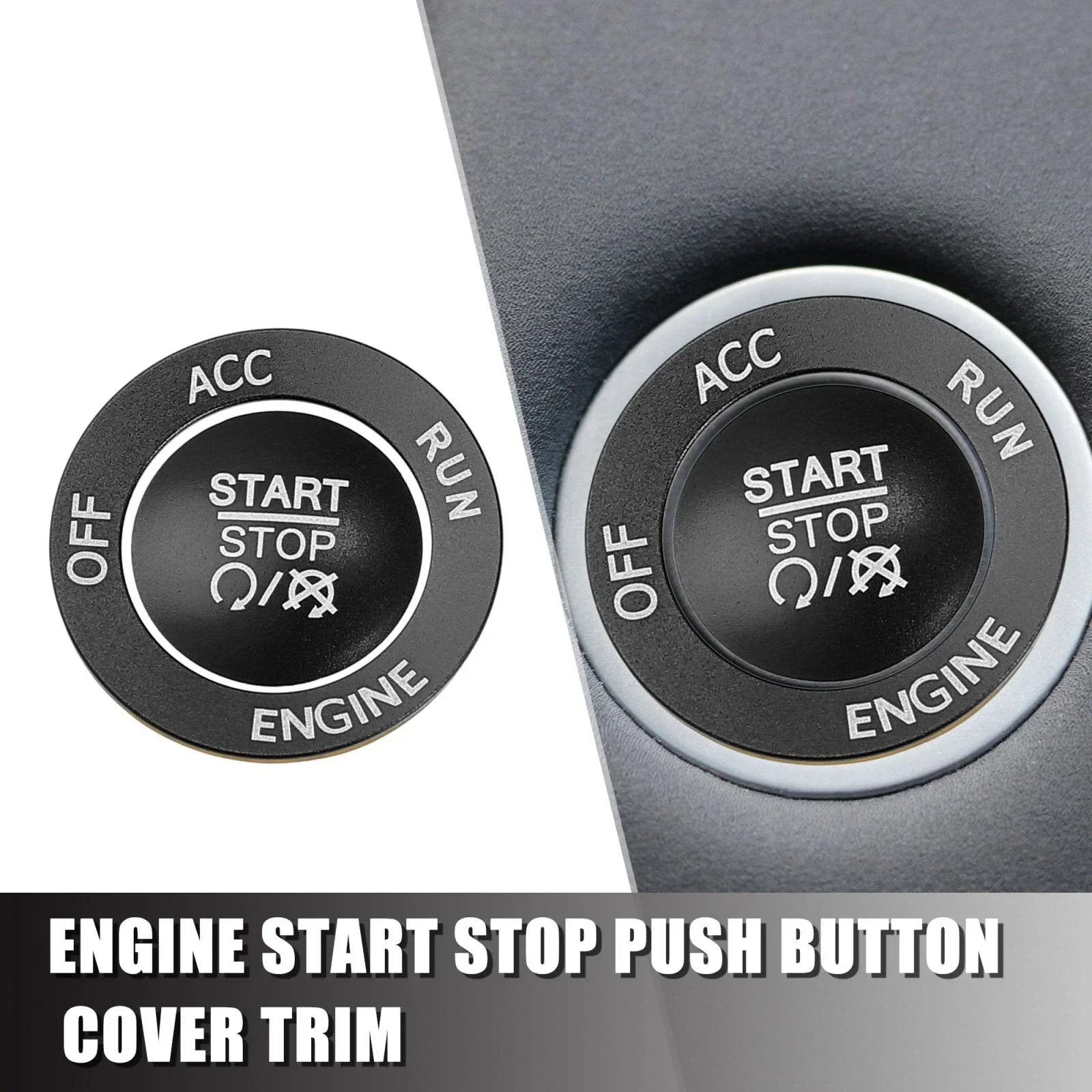 Engine Start Stop Push Button Cover Kit for Dodge Charger Challenger (2015-2023)