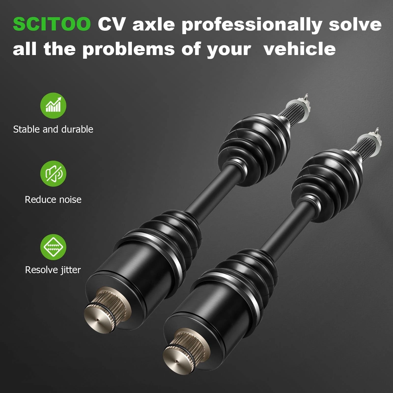 Set of 2 Rear CV Joint Axles for Polaris Sportsman 400 (2003–2005)
