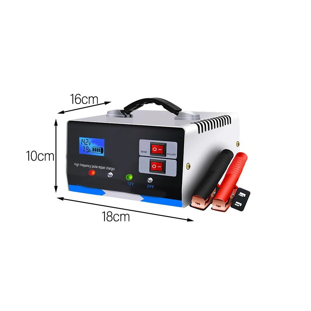 Battery Charger for Automobile with LCD Display