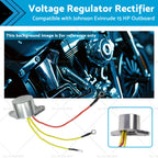 Voltage Regulator Rectifier for Johnson Evinrude 15 HP Outboard (Year Range)