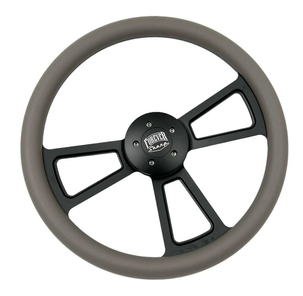 18 Inch Black 5 Hole Steering Wheel Wrap for Peterbilt Kenworth Freightliner (OEM)