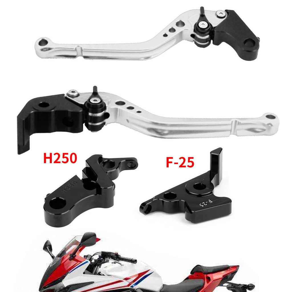 Silver Long Clutch Brake Lever for Honda CBR500R (2013–2015), CBR300R (2014–2016), CB300F (2014–2016) T9