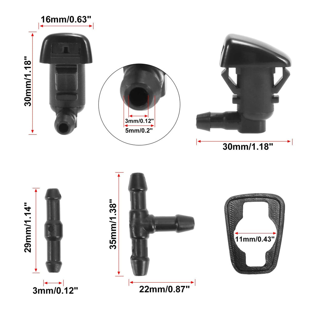 7pcs Windshield Wiper Fluid Squirter Nozzle for Ford Edge (2007–2014) 8S4Z17603AA