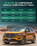 A/C Compressor for Ford Edge (2015–2018), Fusion (2013–2020), Lincoln MKZ (2013–2019)
