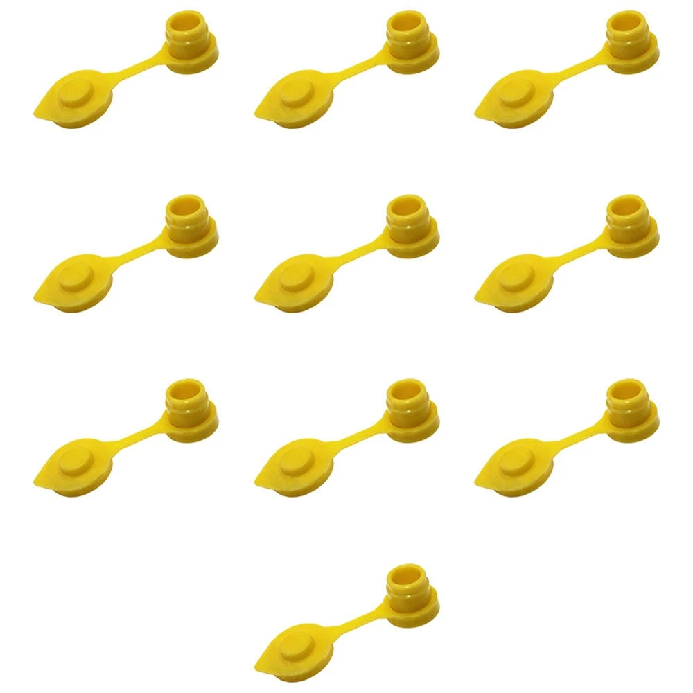 Set of 10 Yellow Fuel Gas Jug Vent Caps for Blitz Wedco Scepter Cans