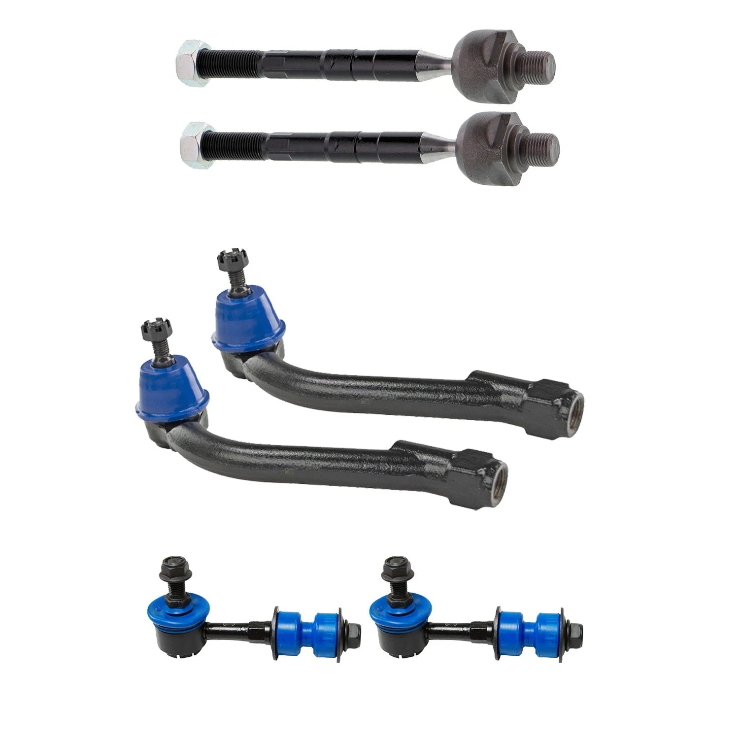 Set of 4 Mevotech Supreme Tie Rod Ends & Sway Bar Links for Optima (2011–2015)