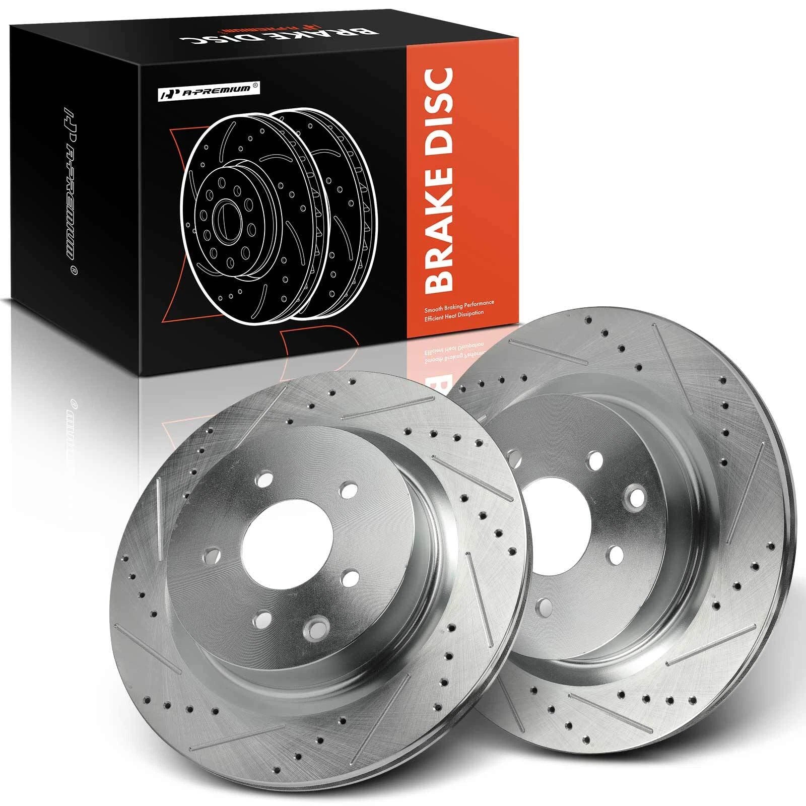 Rear Drilled Brake Rotors for Nissan 350Z, Infiniti G35 (2003–2008)