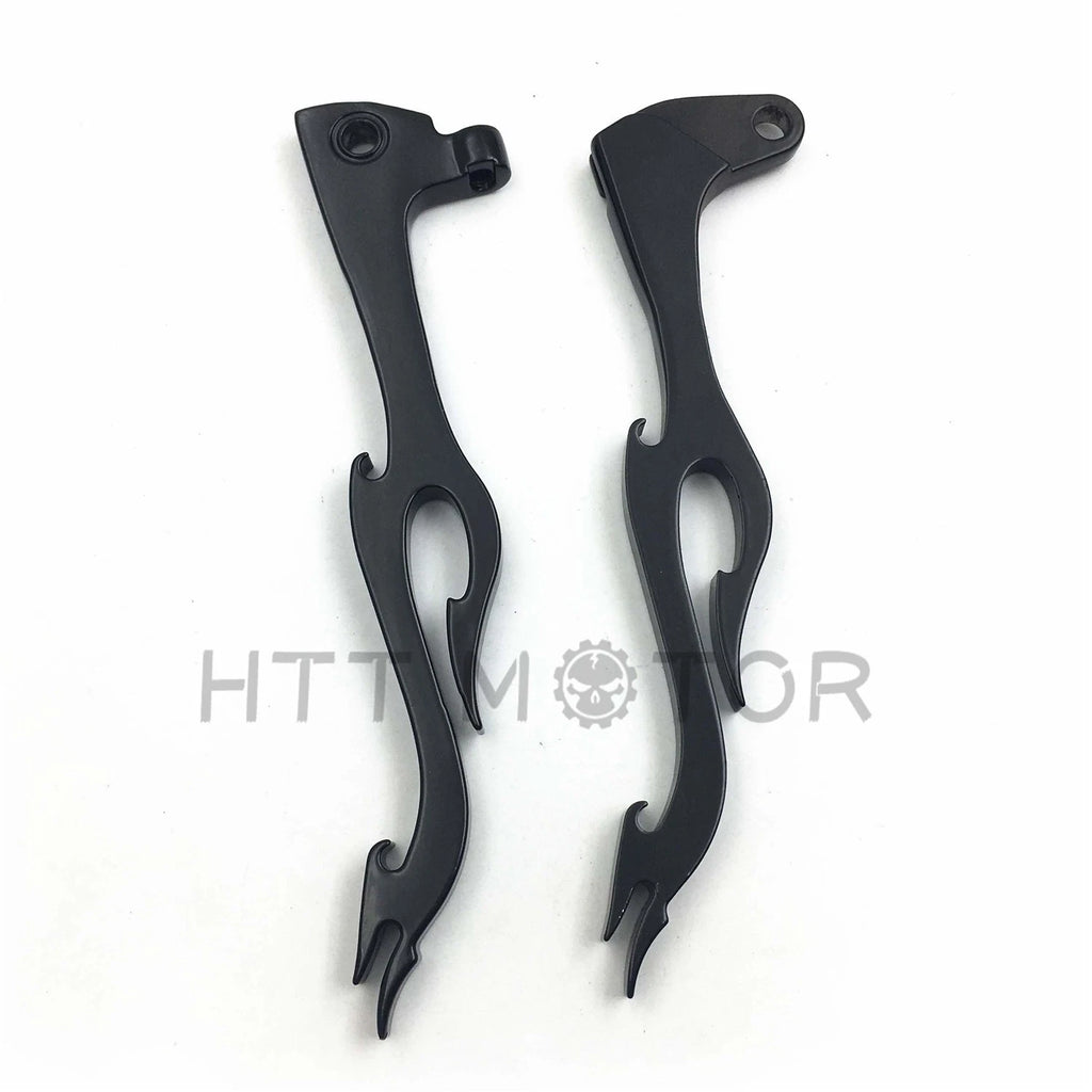 Flame Brake Clutch Levers Black for Yamaha Virago XV 250 535 700 750 1000 1100